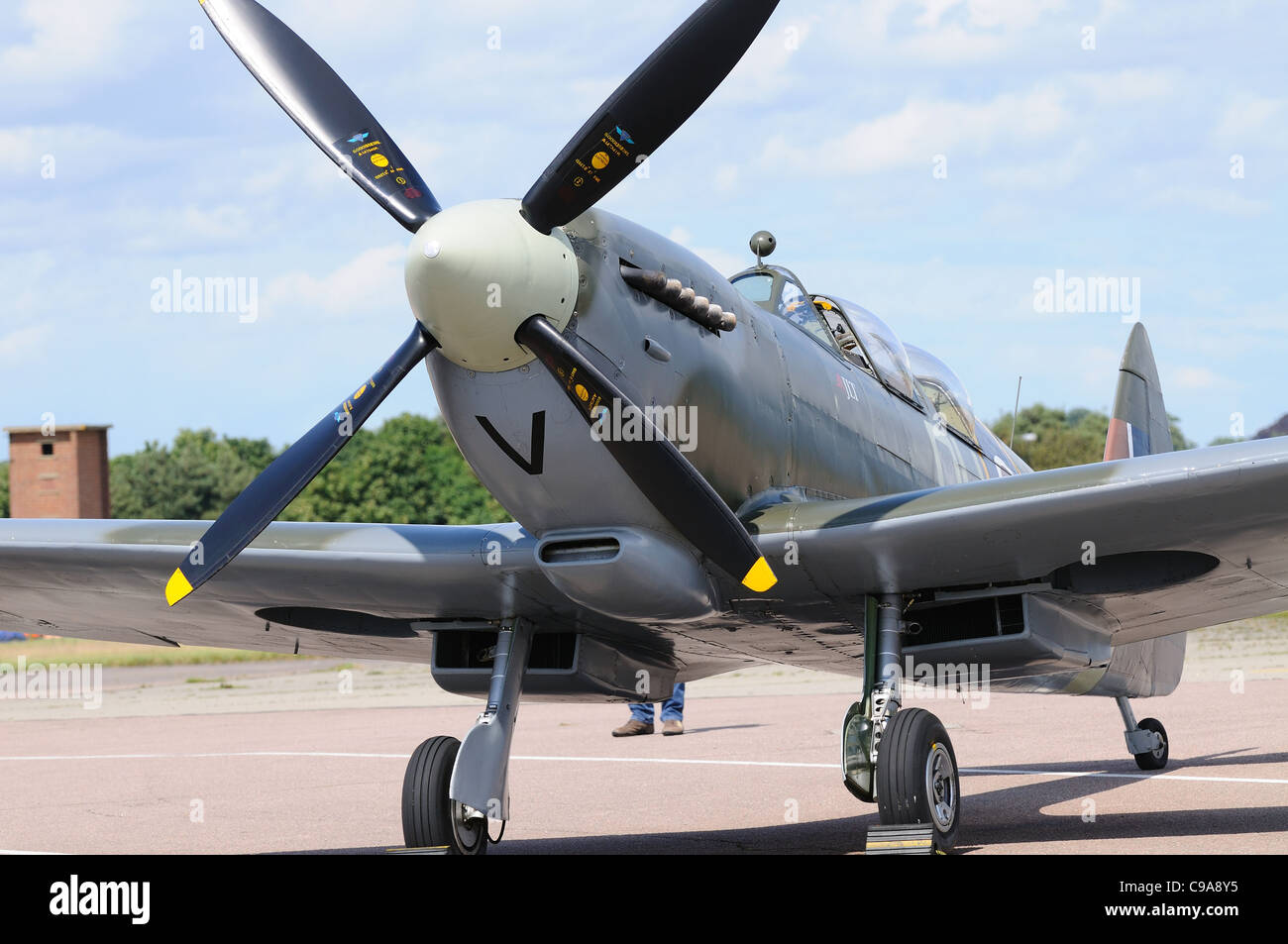 A Spitfire up close Stock Photo - Alamy