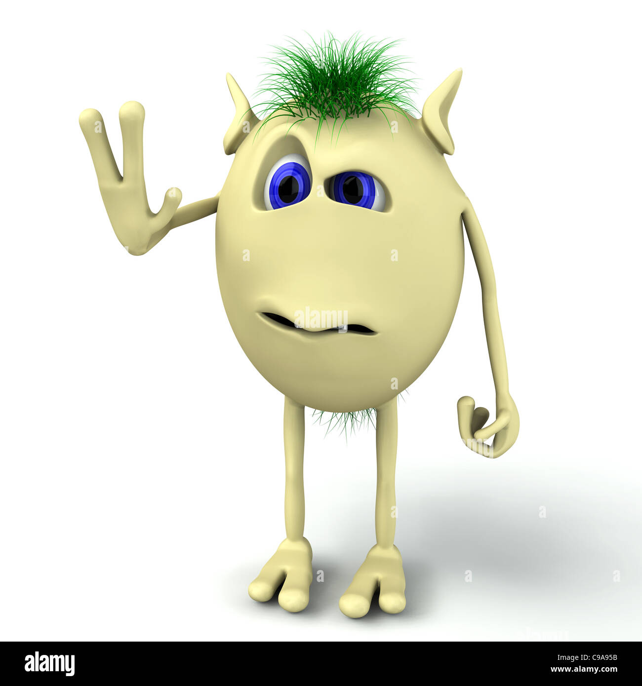 Stop Sign Puppet 3d character puppet with outstretched hand. Stop sign Stock Photo - Alamy