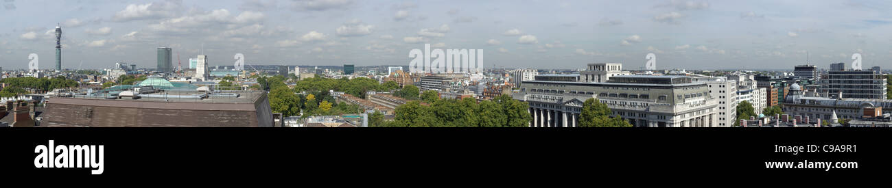 high level panoramic view over London Stock Photo