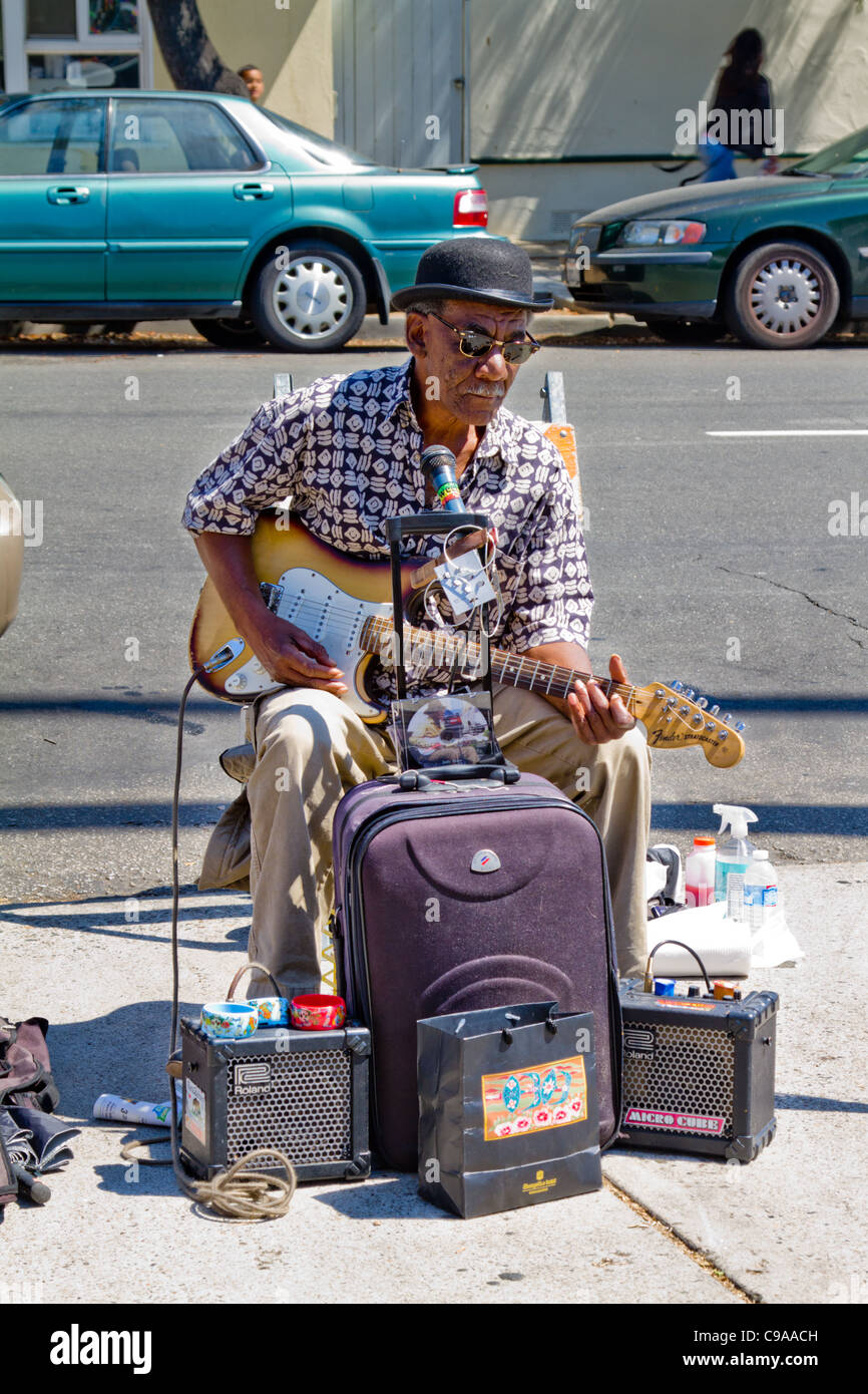 African american street performer hi-res stock photography and images
