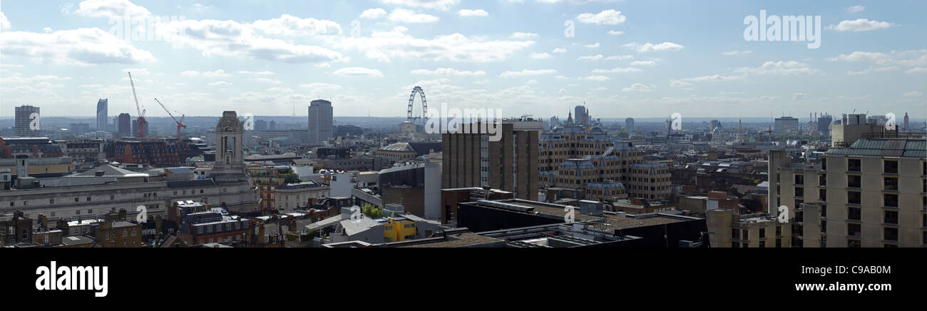 High level view over London with the wheel in background Stock Photo ...