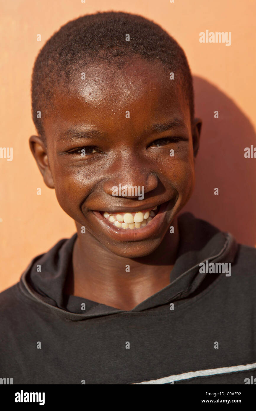 Kelvin is living at the Wema centre for boys in Mombassa, Kenya. Wema provide a rehabilitation program for street children. Stock Photo