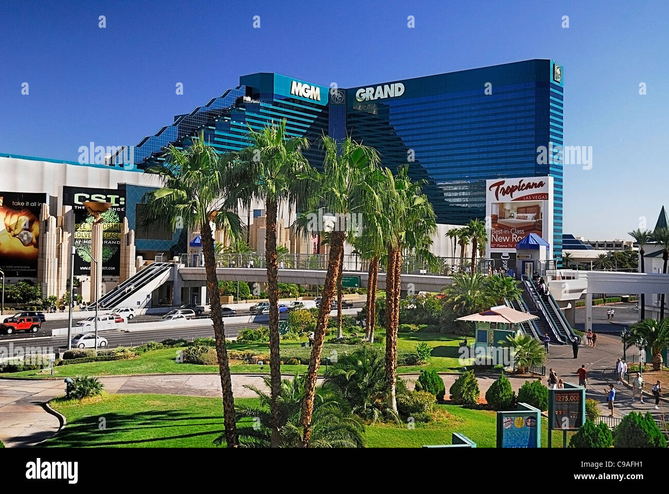 USA, Nevada, Las Vegas, The Strip, exterior of the MGM Grand hotel and casino. Stock Photo