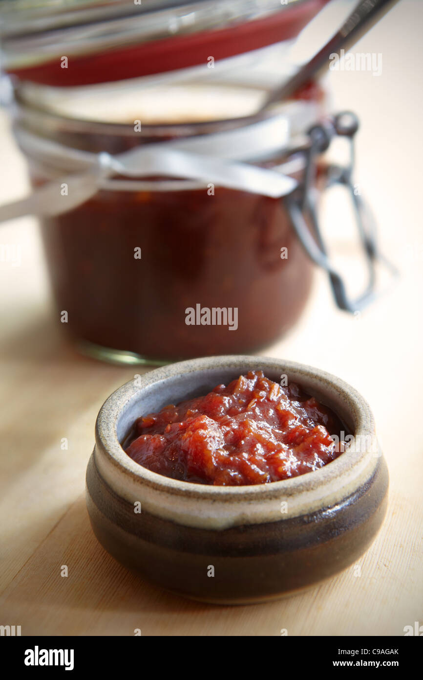 Tomato Chilli Jam Stock Photo Alamy