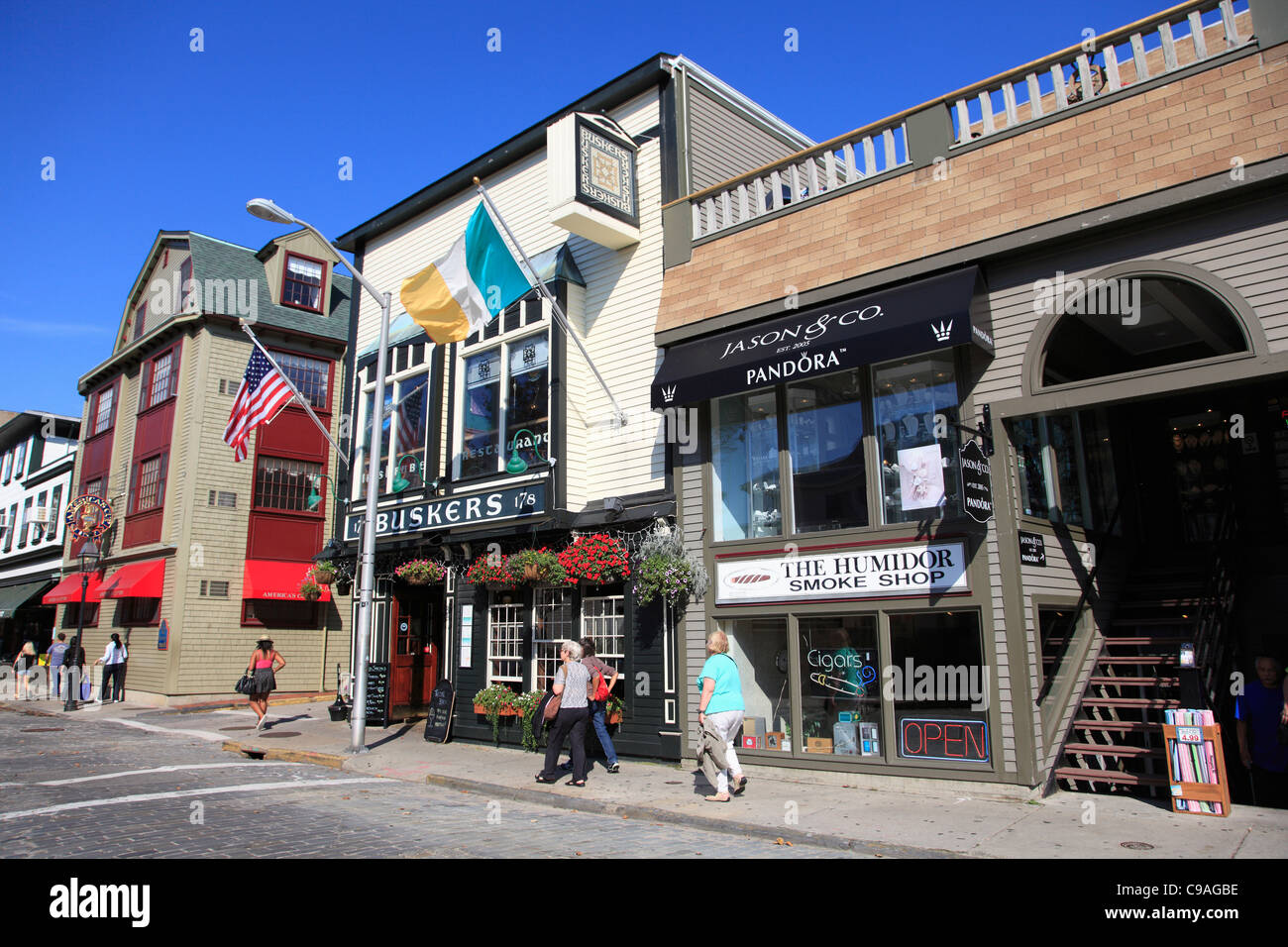 Thames Street, Newport, Rhode Island, New England, USA Stock Photo Alamy