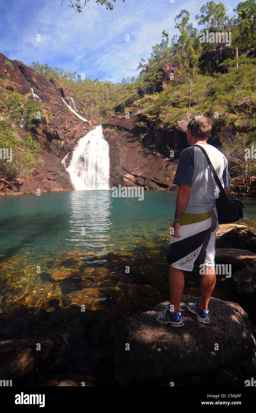 Man at Zoe Falls, Hinchinbrook Island National Park, Queensland