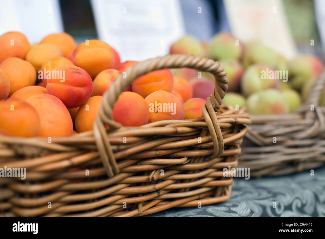 Fresh fruit at the Salamanca Market, in Salamanca Place.  Hobart, Tasmania, Australia Stock Photo
