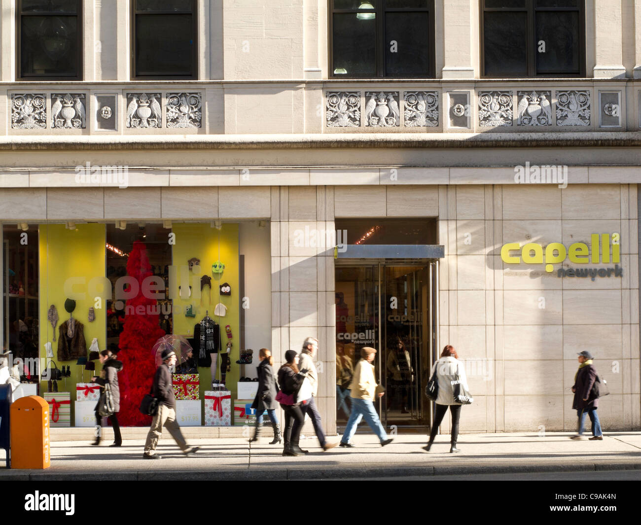 Capelli New York, Clothing Store Facade, Fifth Avenue, NYC Stock Photo