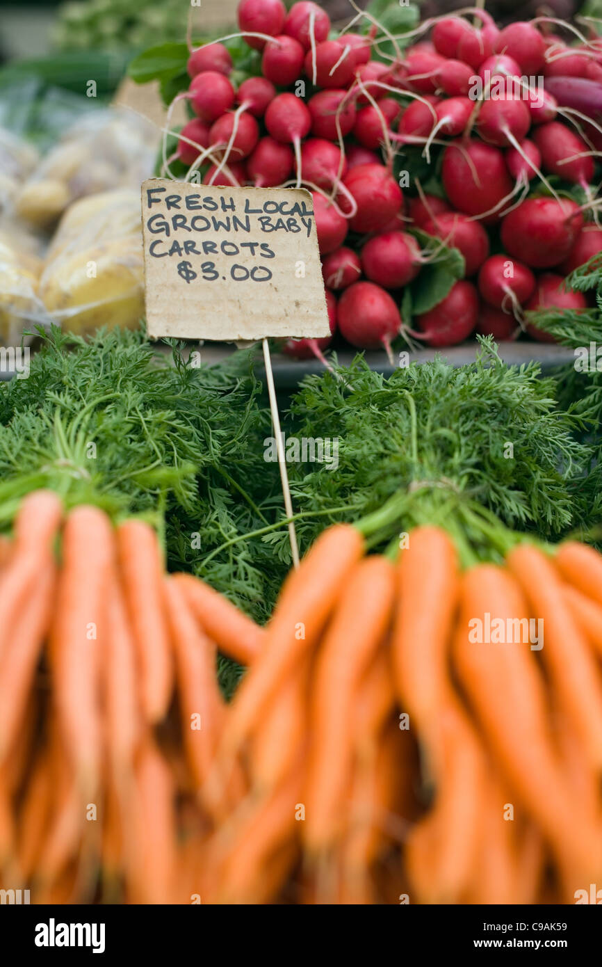 Fresh produce at the Salamanca Market.  Hobart, Tasmania, Australia Stock Photo