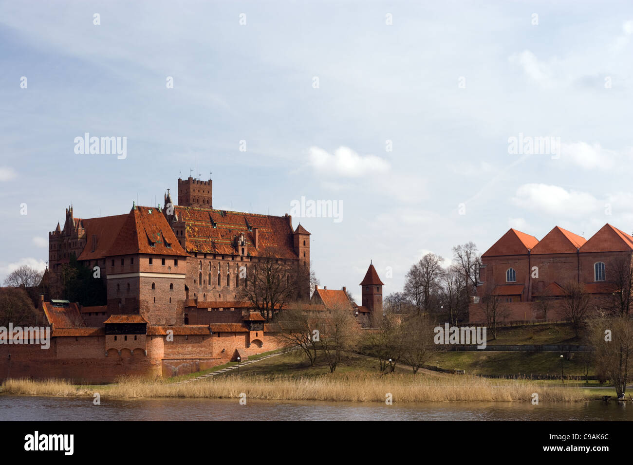 old castle of the Teutonic Knights Malbork - Poland Stock Photo