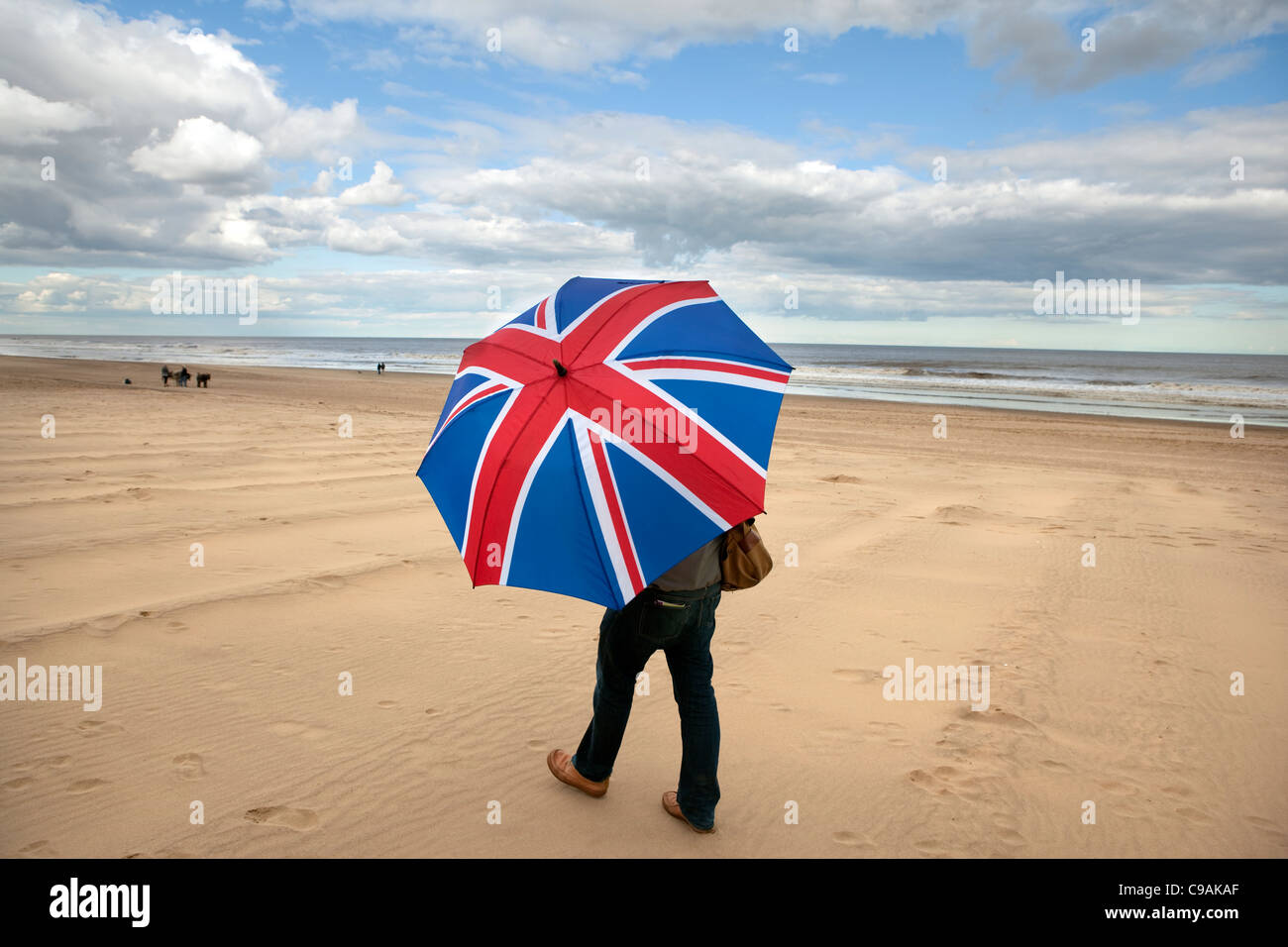 The beach at Mablethorpe, in the UK Stock Photo