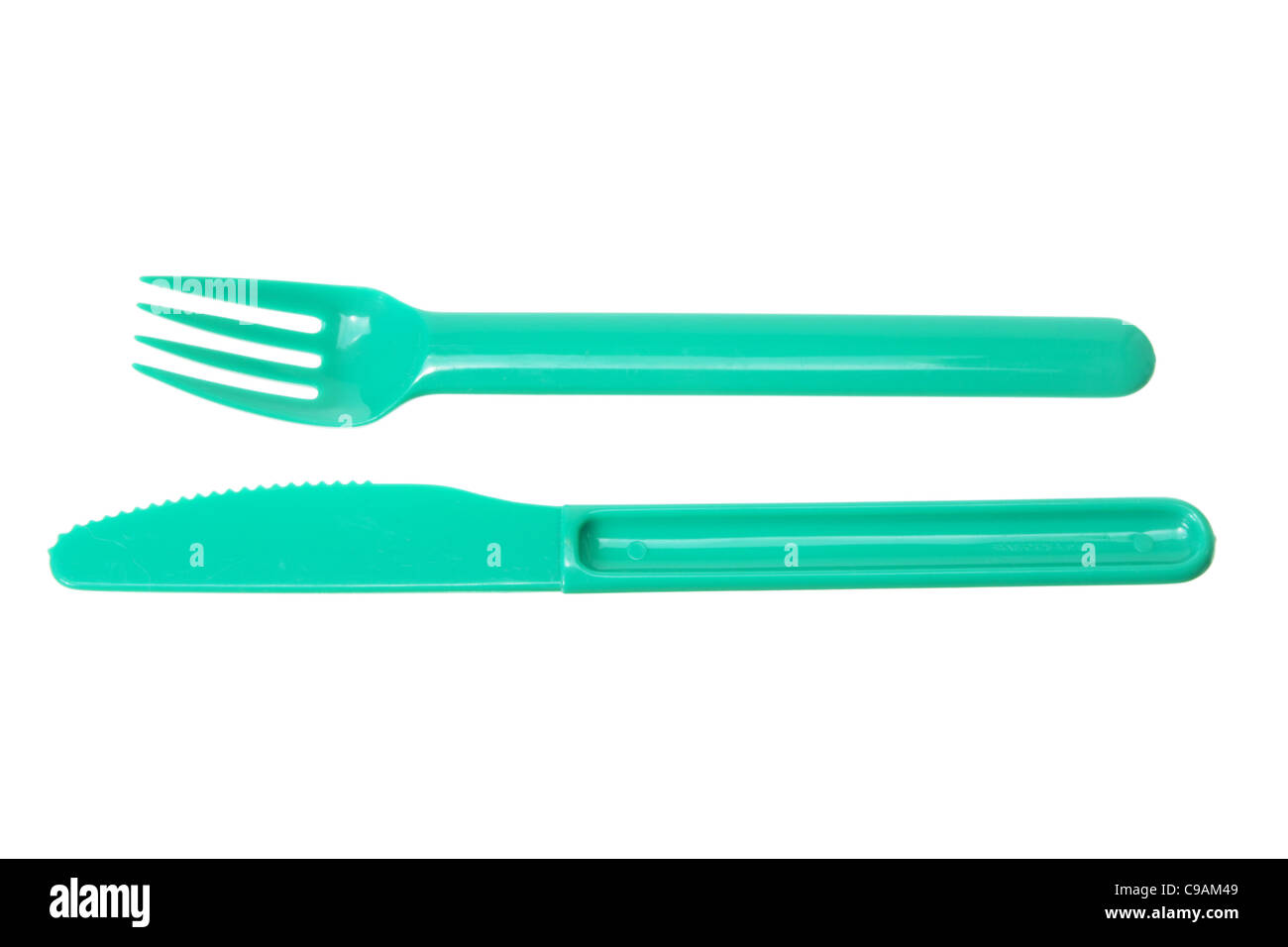 Plastic Fork and Knife Stock Photo