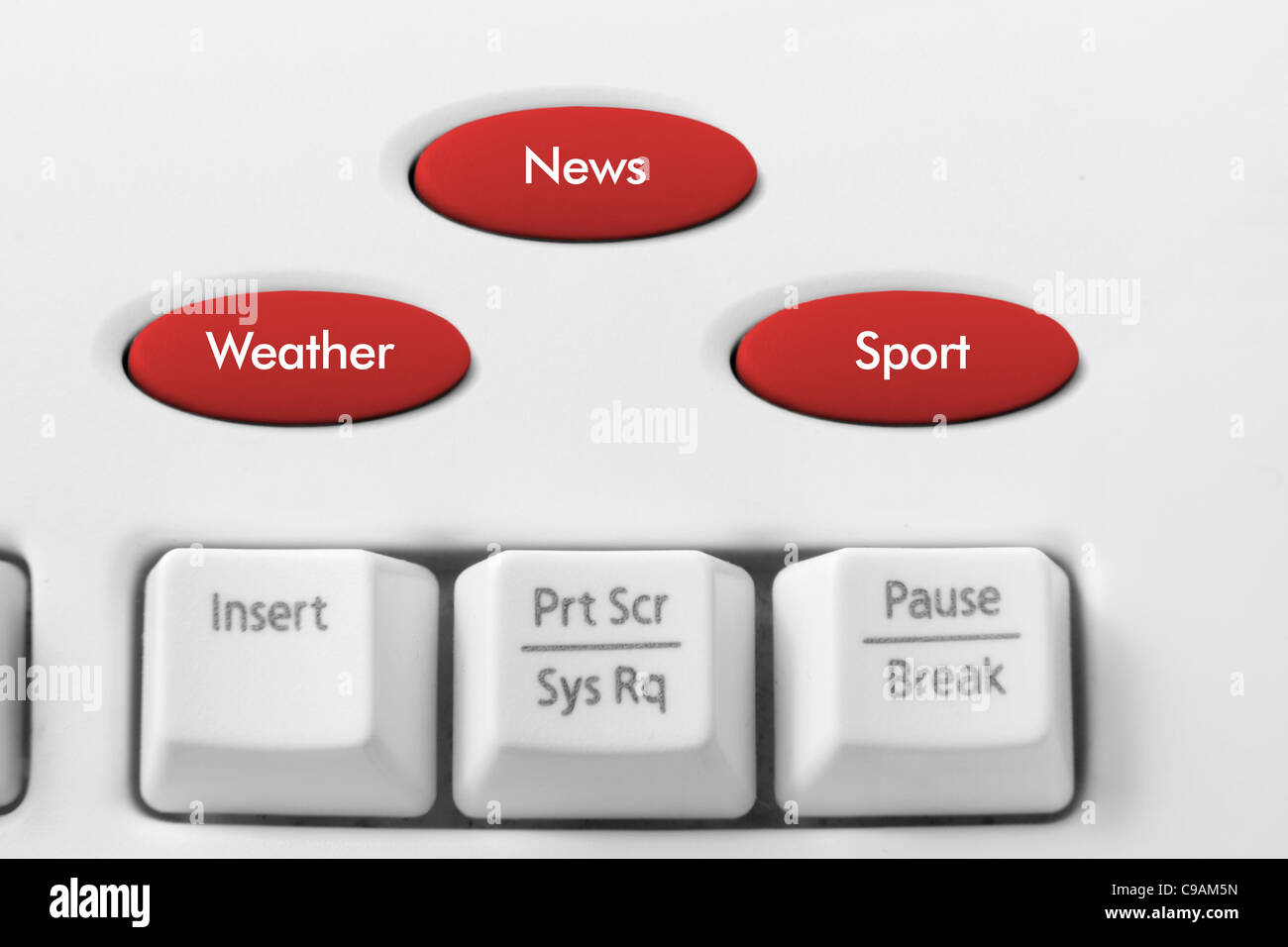 Computer Keyboard and Online News Concept Stock Photo Alamy