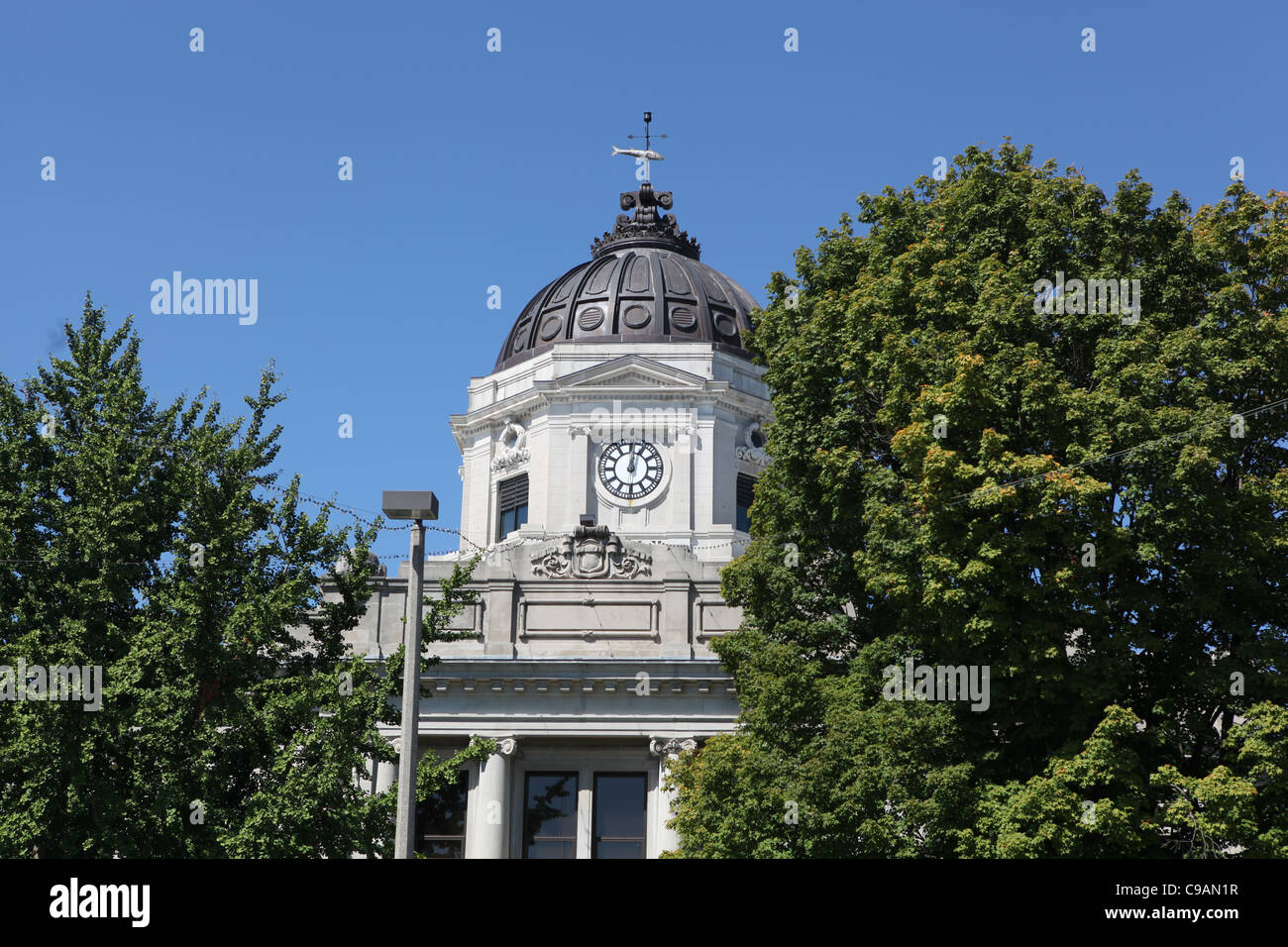bloomington indiana college town monroe county courthouse dome Stock