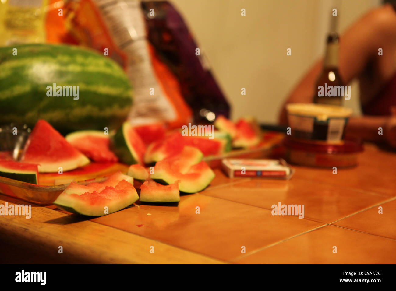 bloomington indiana college town watermelon fruit cut game cards