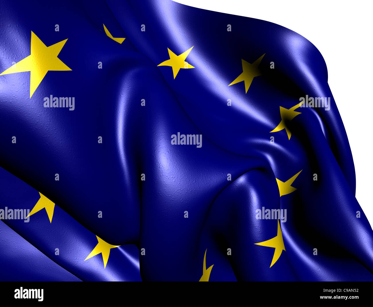 Flag of EU against white background. Close up Stock Photo - Alamy