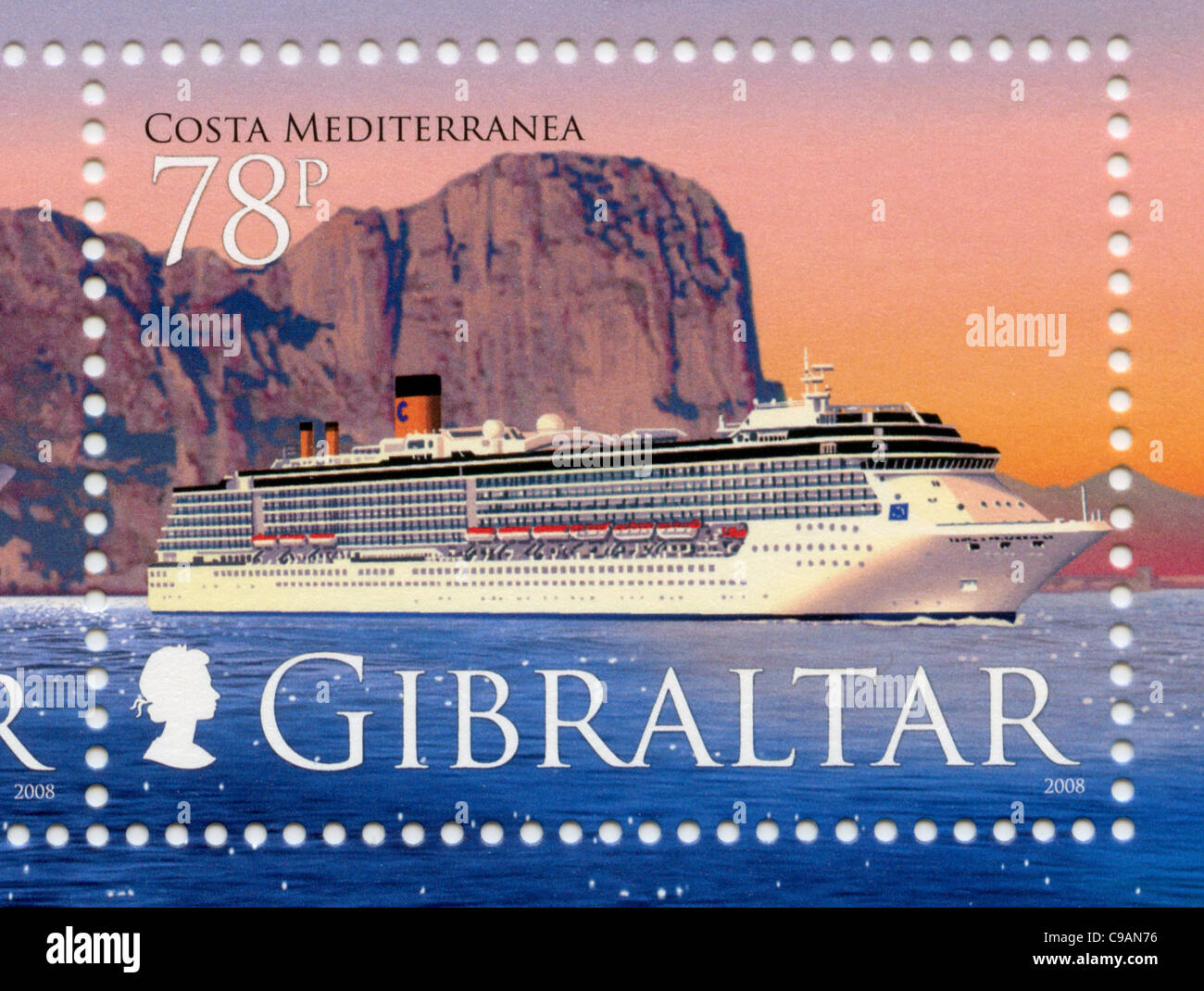 Gibraltar postage stamp Stock Photo - Alamy