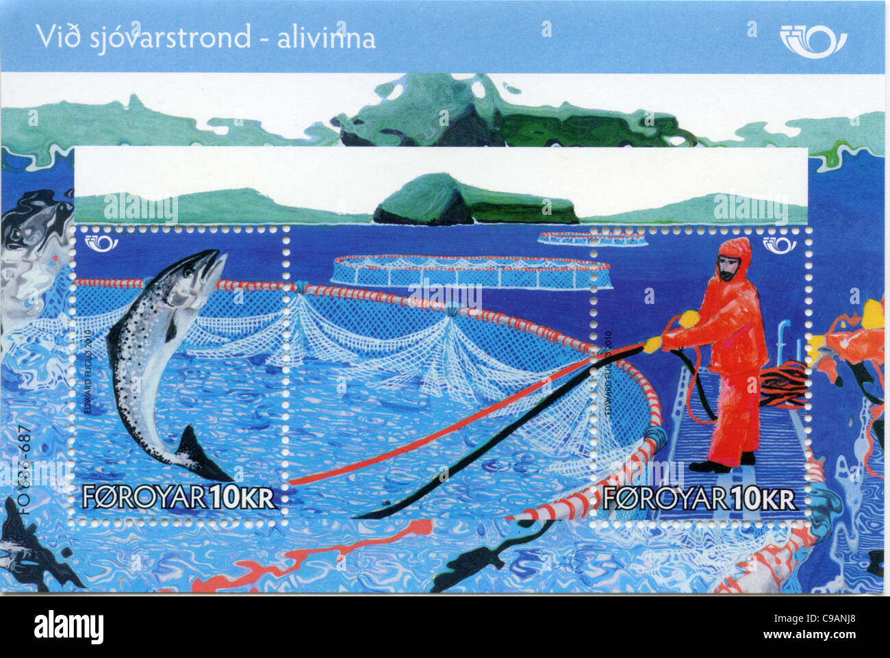 Faroe Island postage stamps Stock Photo