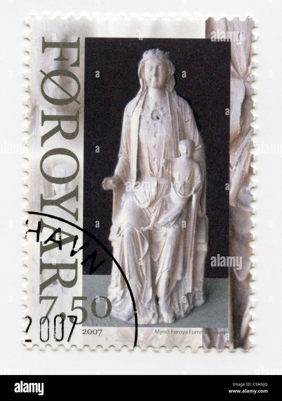 Faroe Island postage stamp Stock Photo