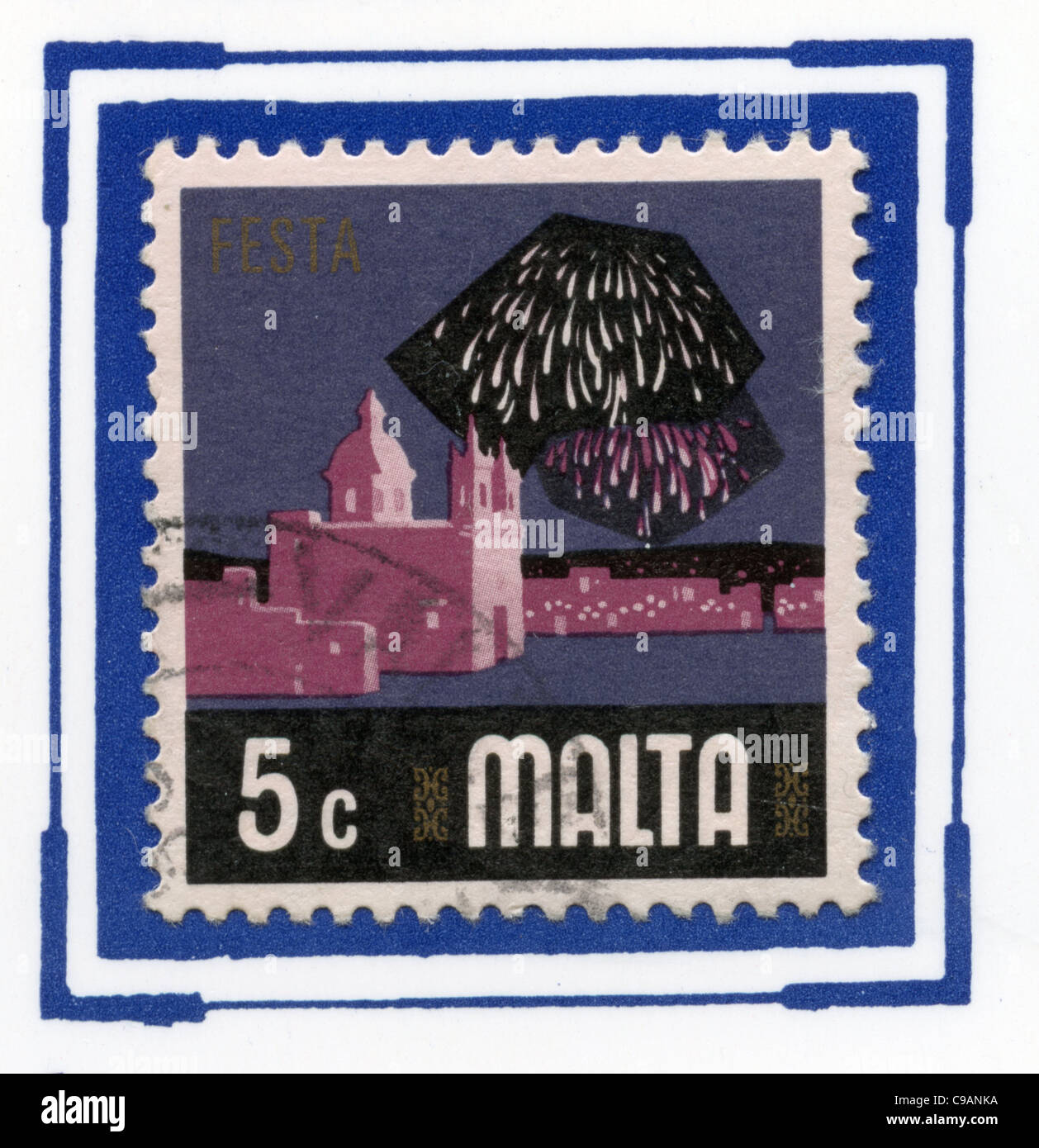 Malta postage stamp Stock Photo Alamy