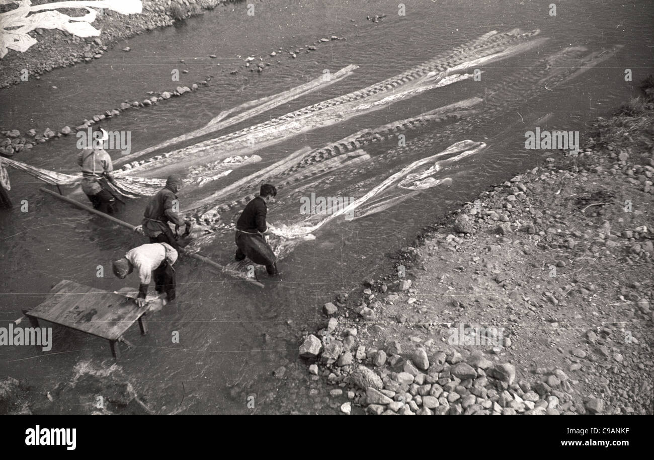 river Itazuke Air Base, Japan during the Korean War.  Stock Photo