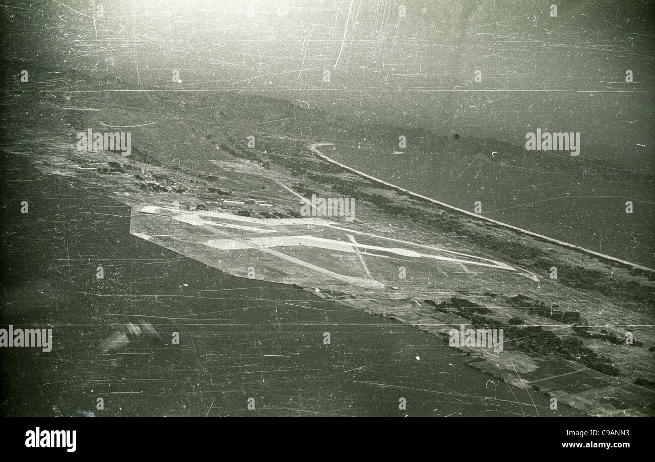 aerial air force Itazuke Air Base, Japan during the Korean War.  Stock Photo