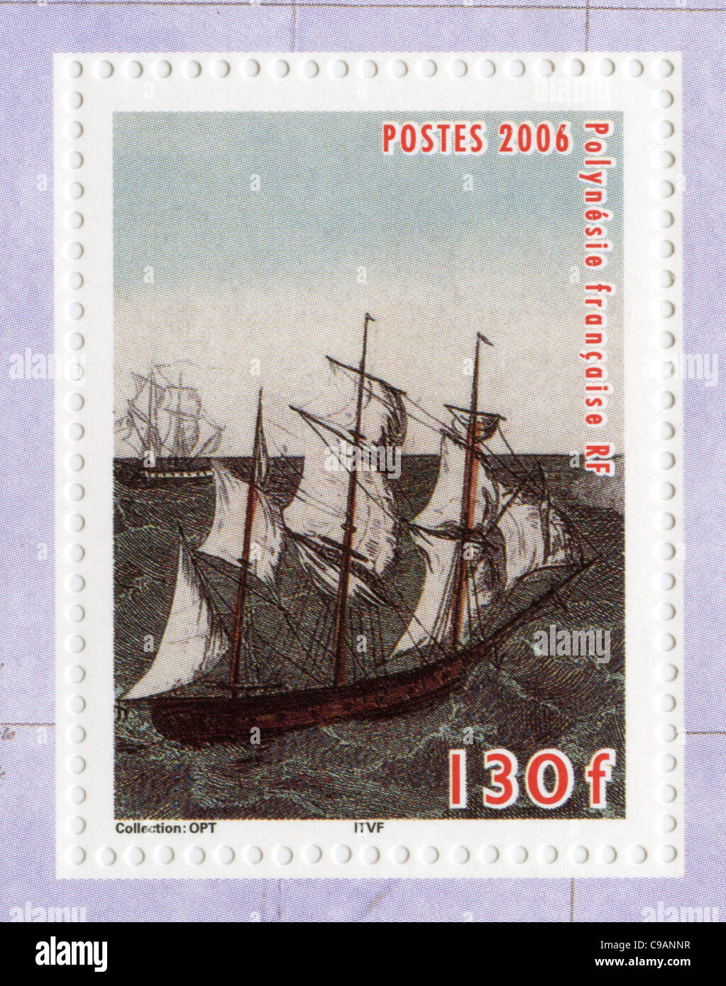 French Polynesia postage stamp Stock Photo Alamy