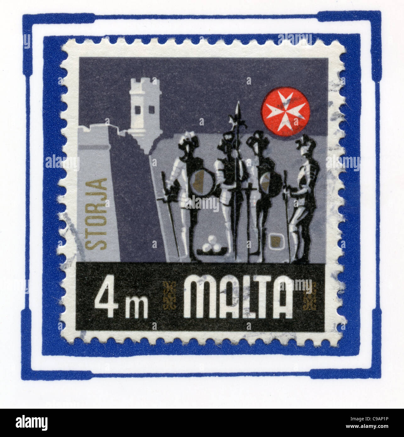 Malta postage stamp Stock Photo Alamy