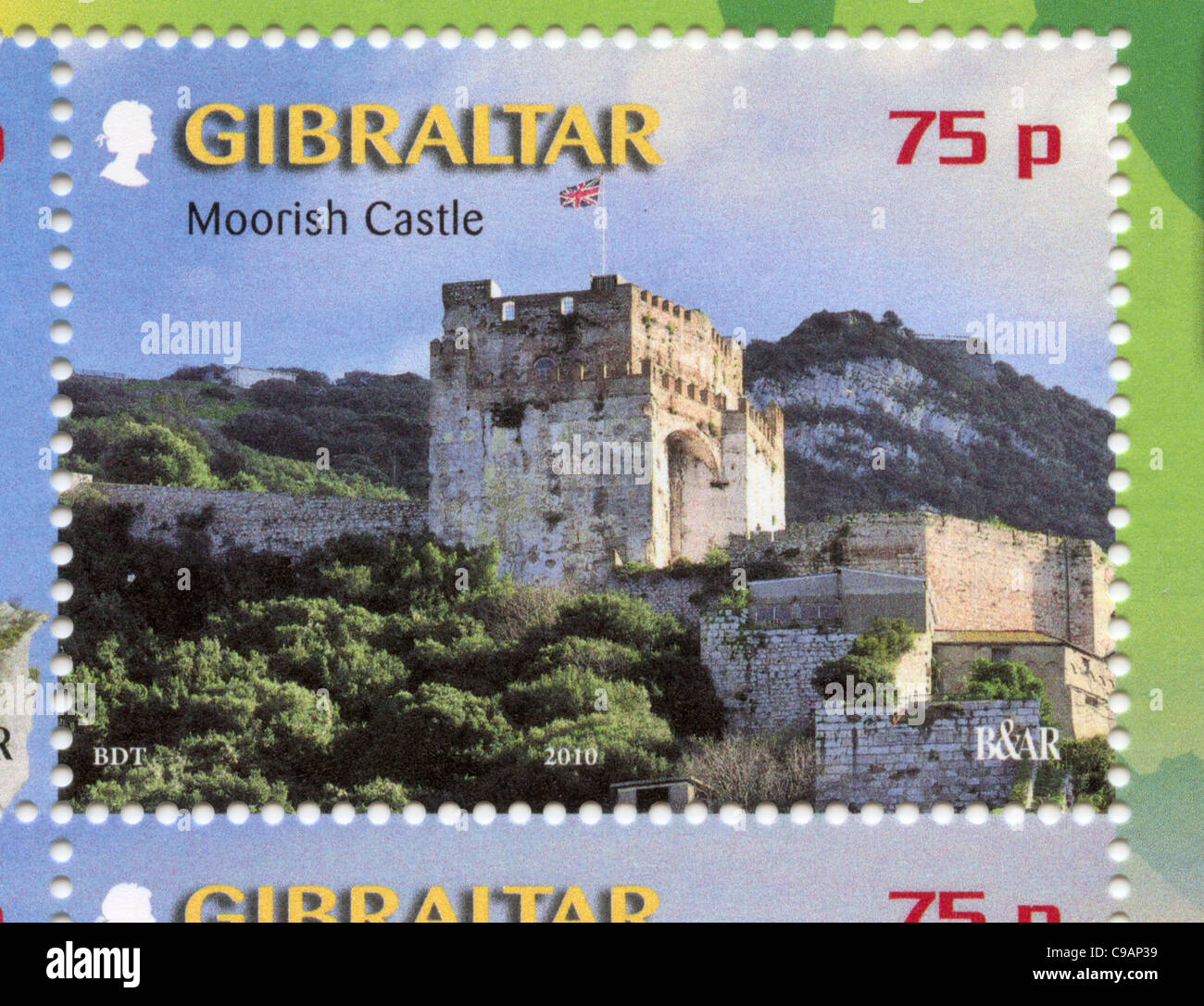 Gibraltar postage stamp Stock Photo