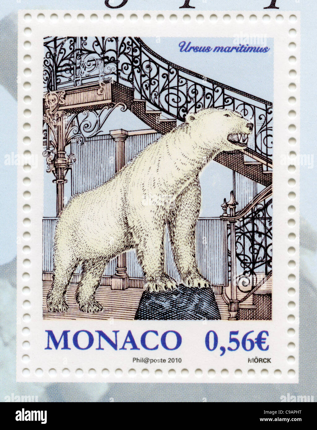 Monaco postage stamp Stock Photo