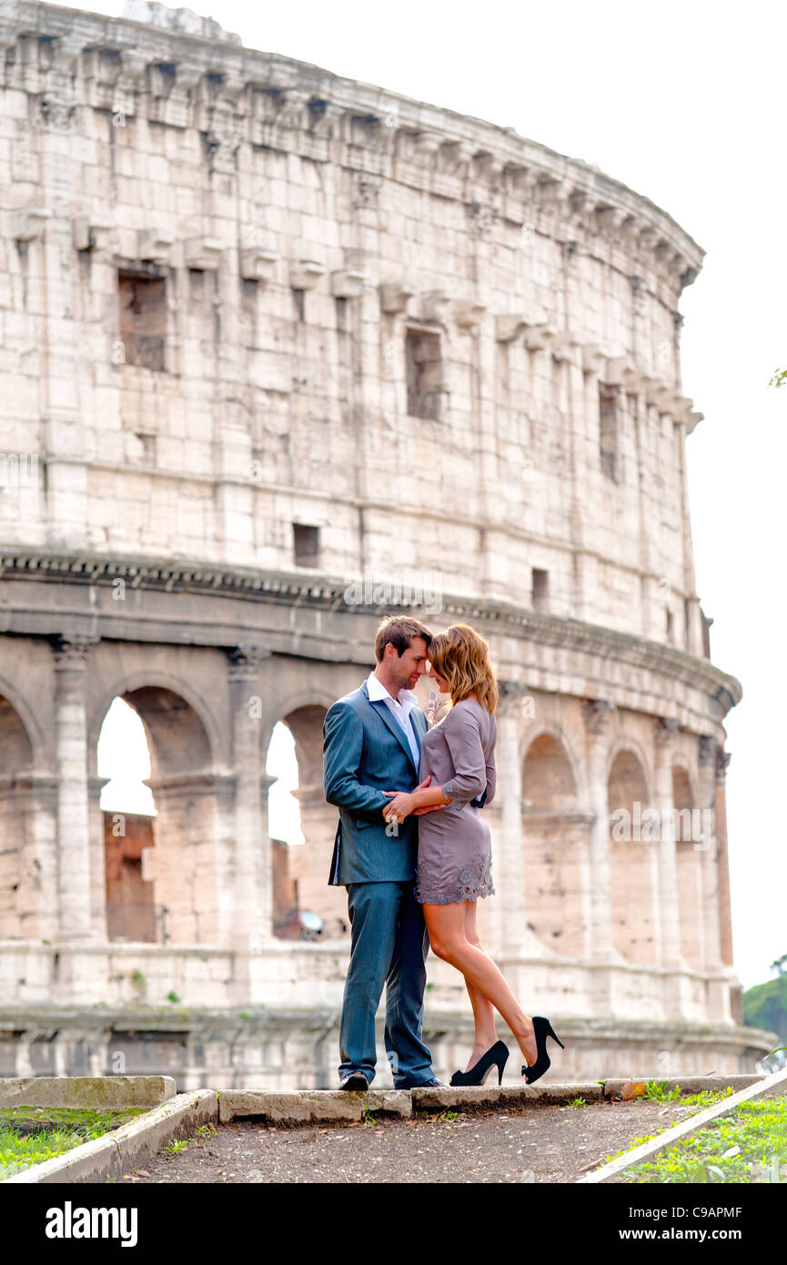 Roman engagement couple Stock Photo