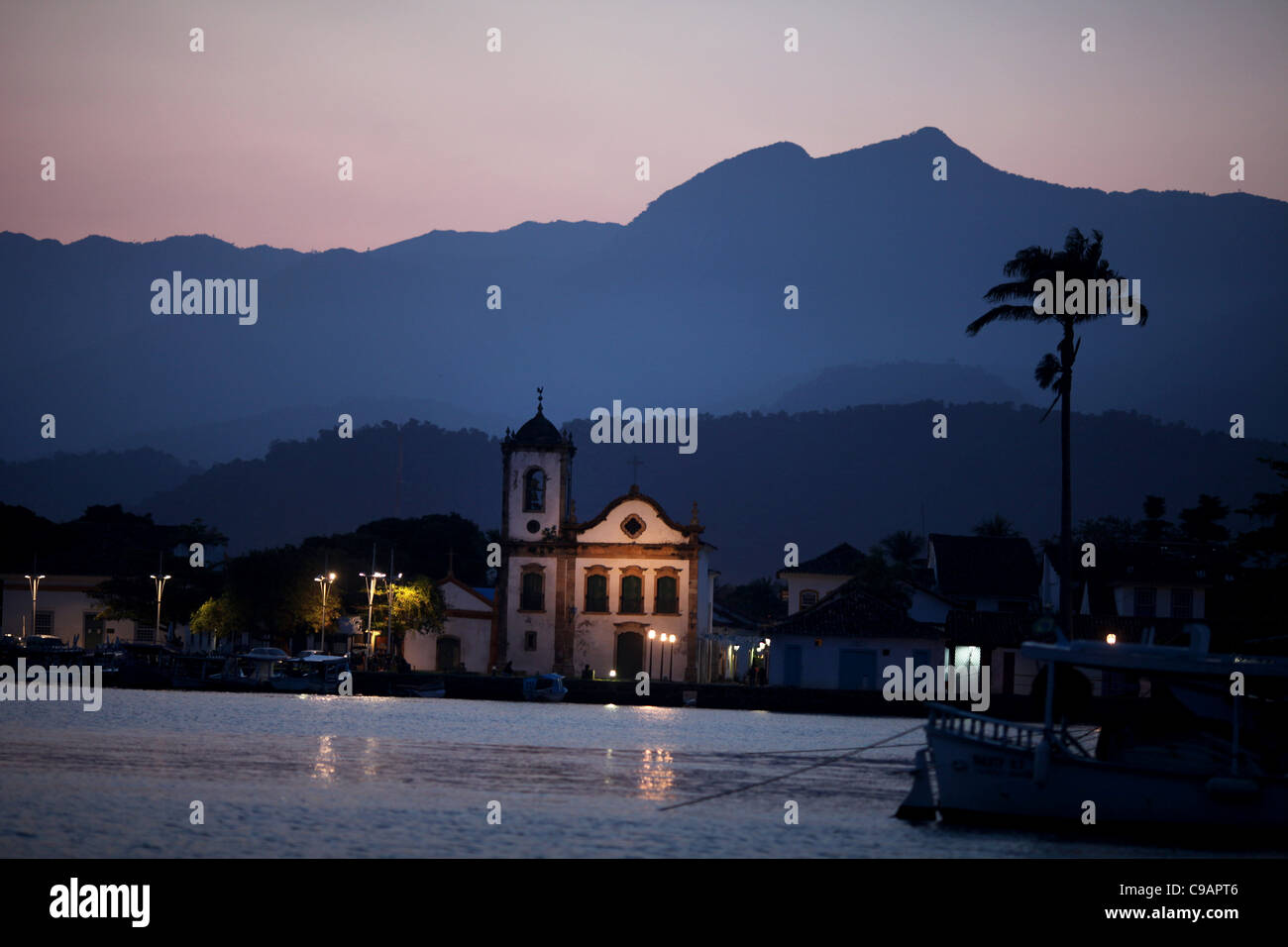 Brazil, Rio de Janeiro state, Paraty, the colonial church of Santa Rita ...
