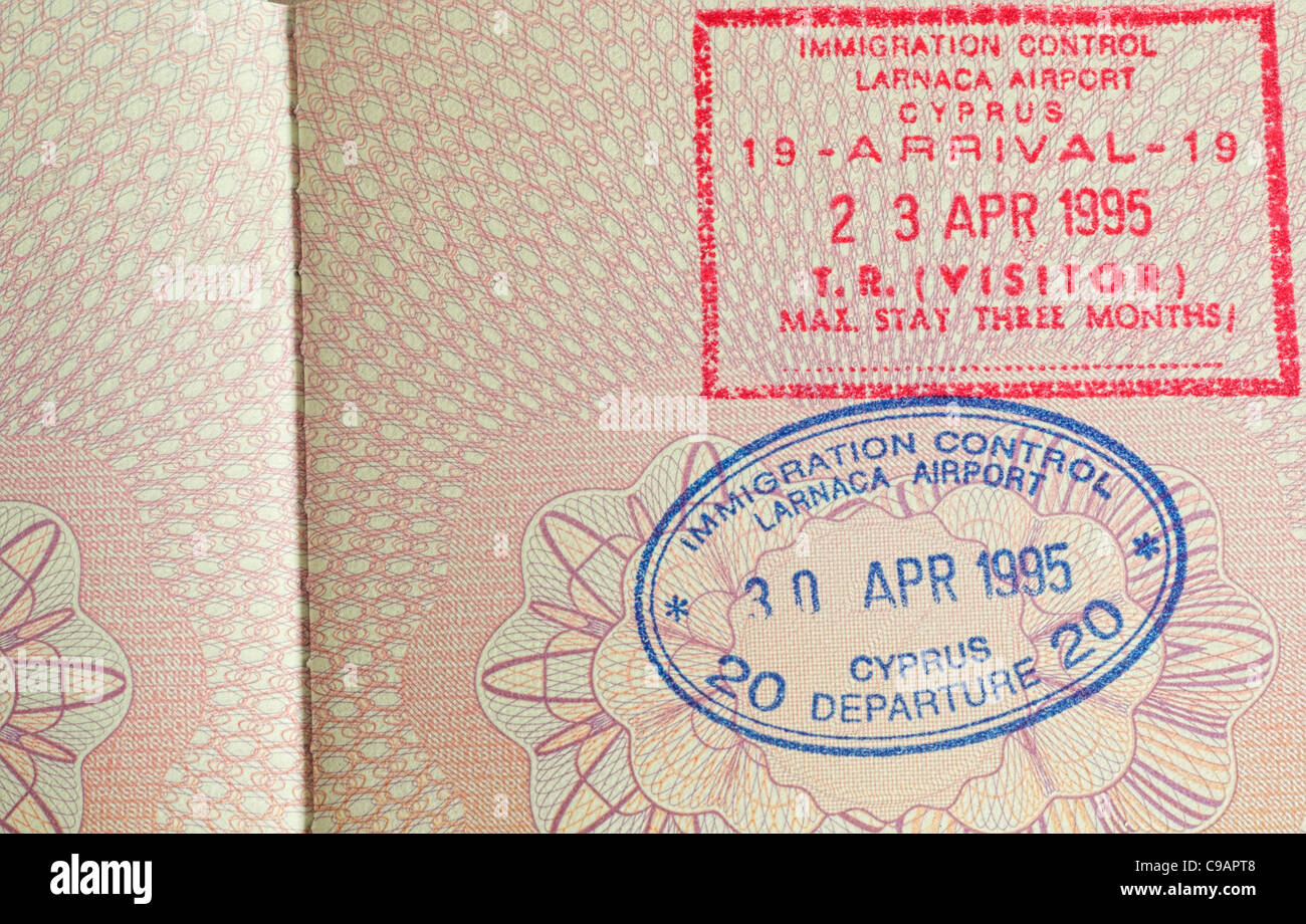 stamp travel passport Stock Photo Alamy