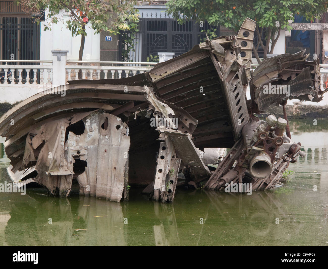 B52 Bomber Wreckage In Huu Tiep Lake, Hanoi, Vietnam Stock Photo - Alamy