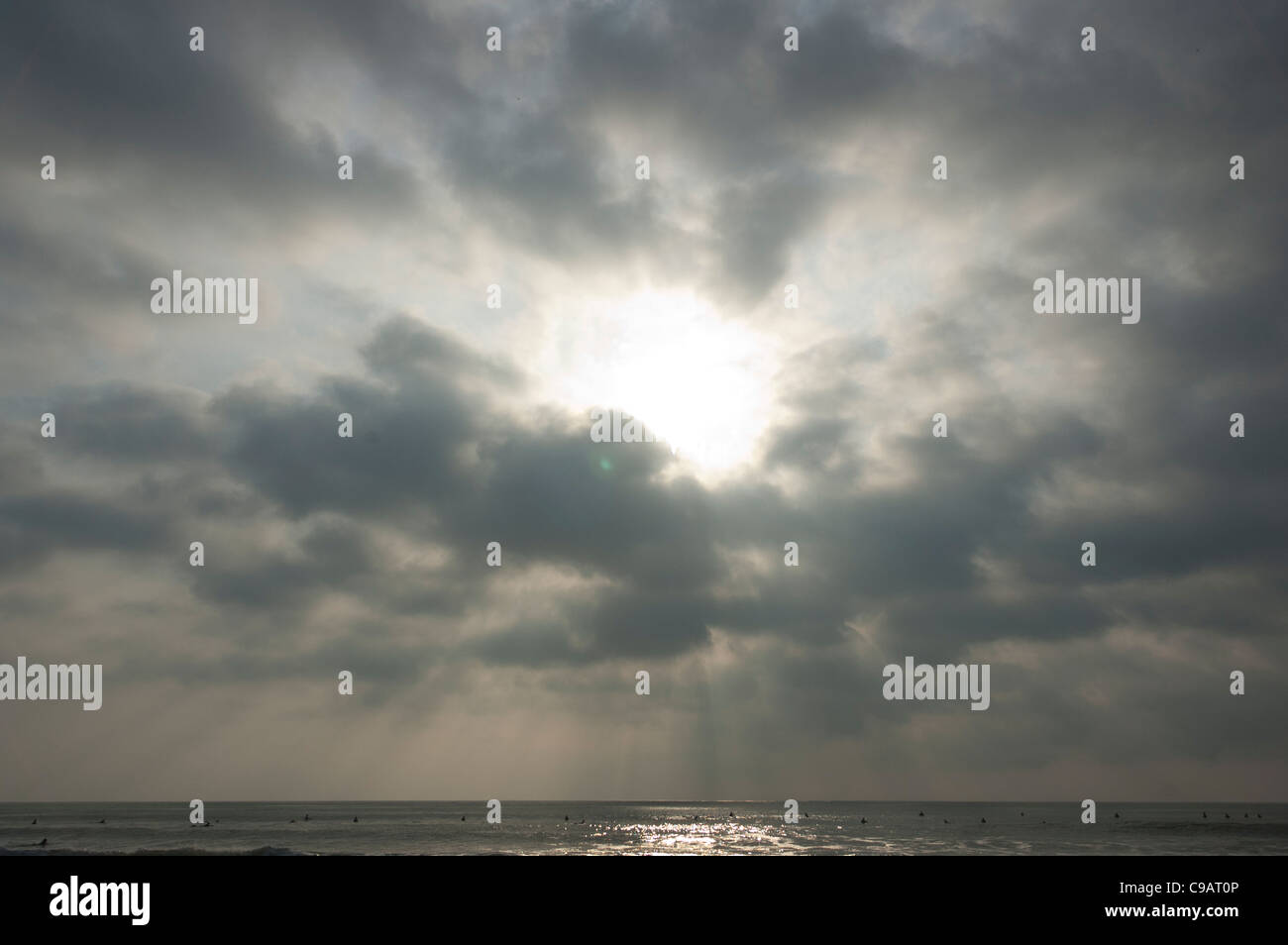 cloud sunlight sea sun morning Stock Photo