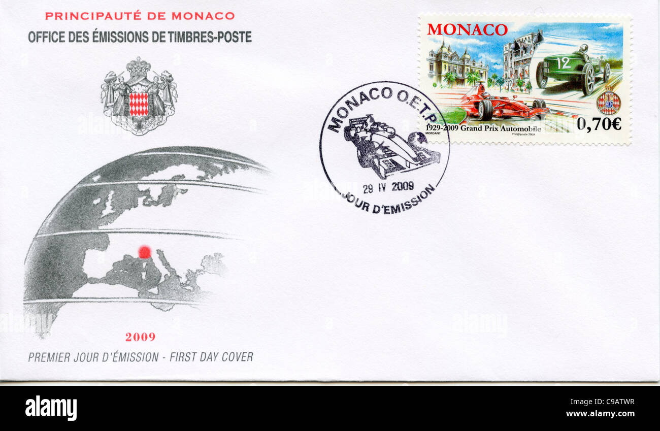 Monaco postage stamp Stock Photo - Alamy