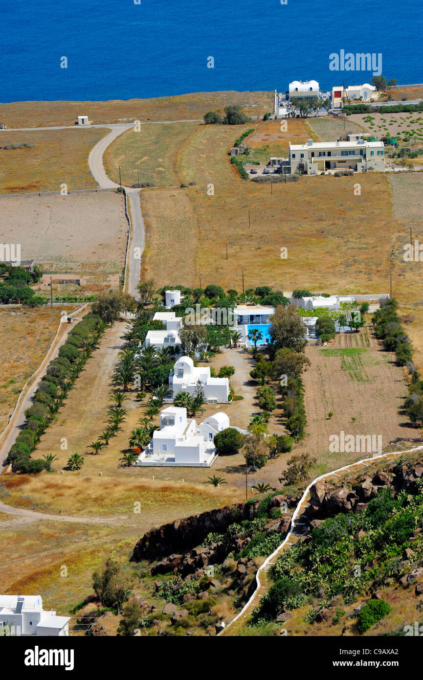 Home estates and farmland Santorini Greece Island Mediterranean Cruise