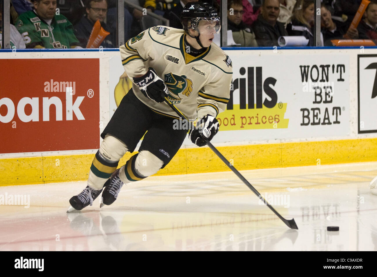 London Ontario, Canada - November 18, 2011. Olli Maata of the London ...