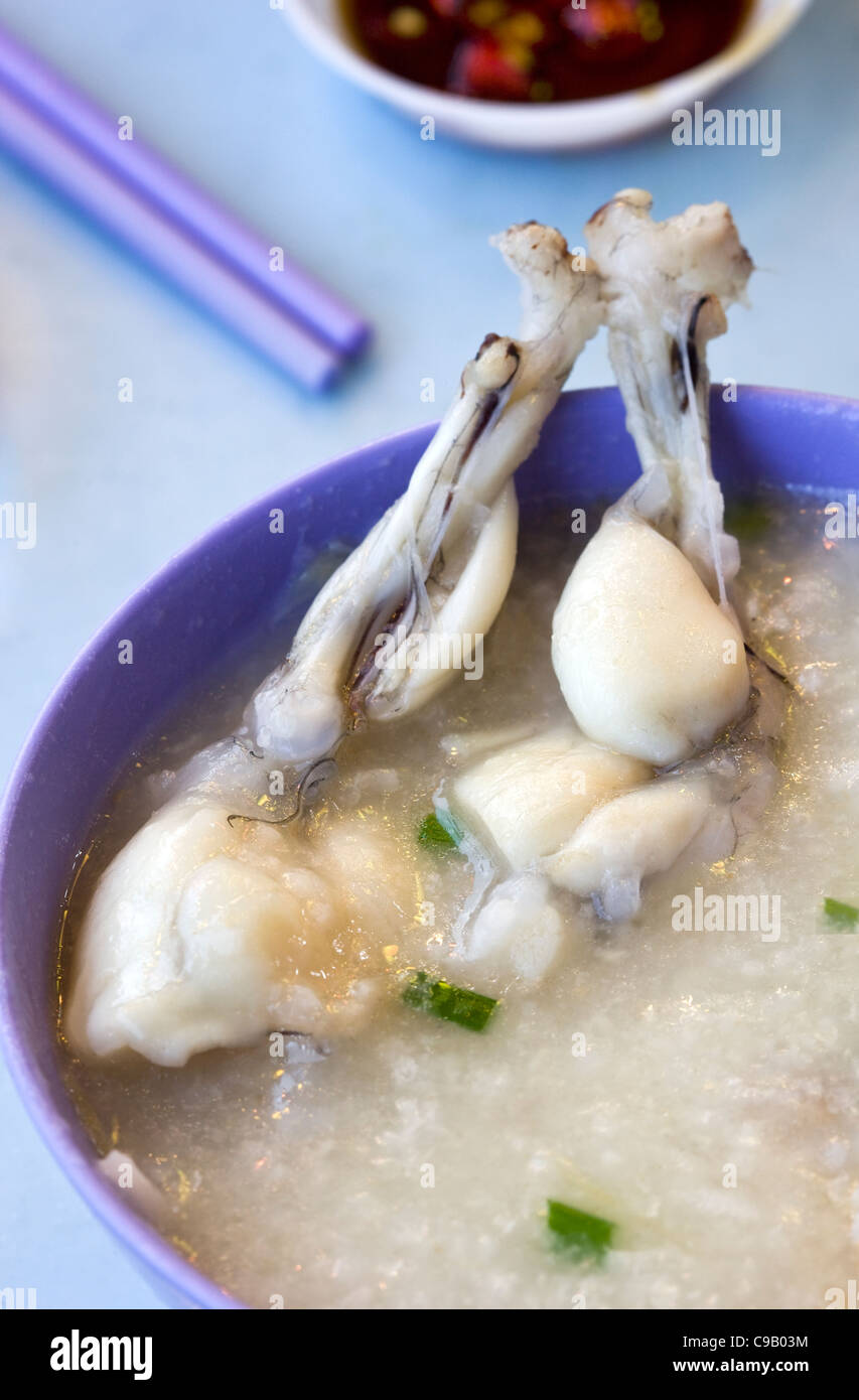 Frogs Leg Porridge Soup Singapore Stock Photo Alamy