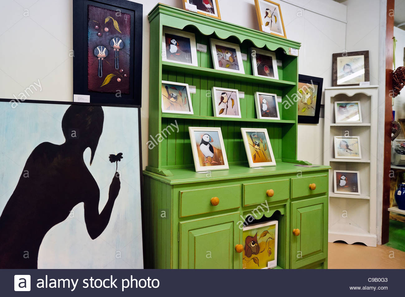 Art Prints For Sale In A Gift Shop Displayed On A Welsh Dresser
