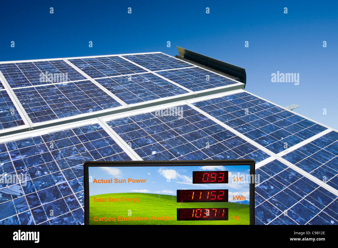 Solar voltaic panels in new South Wales, Australia. Stock Photo
