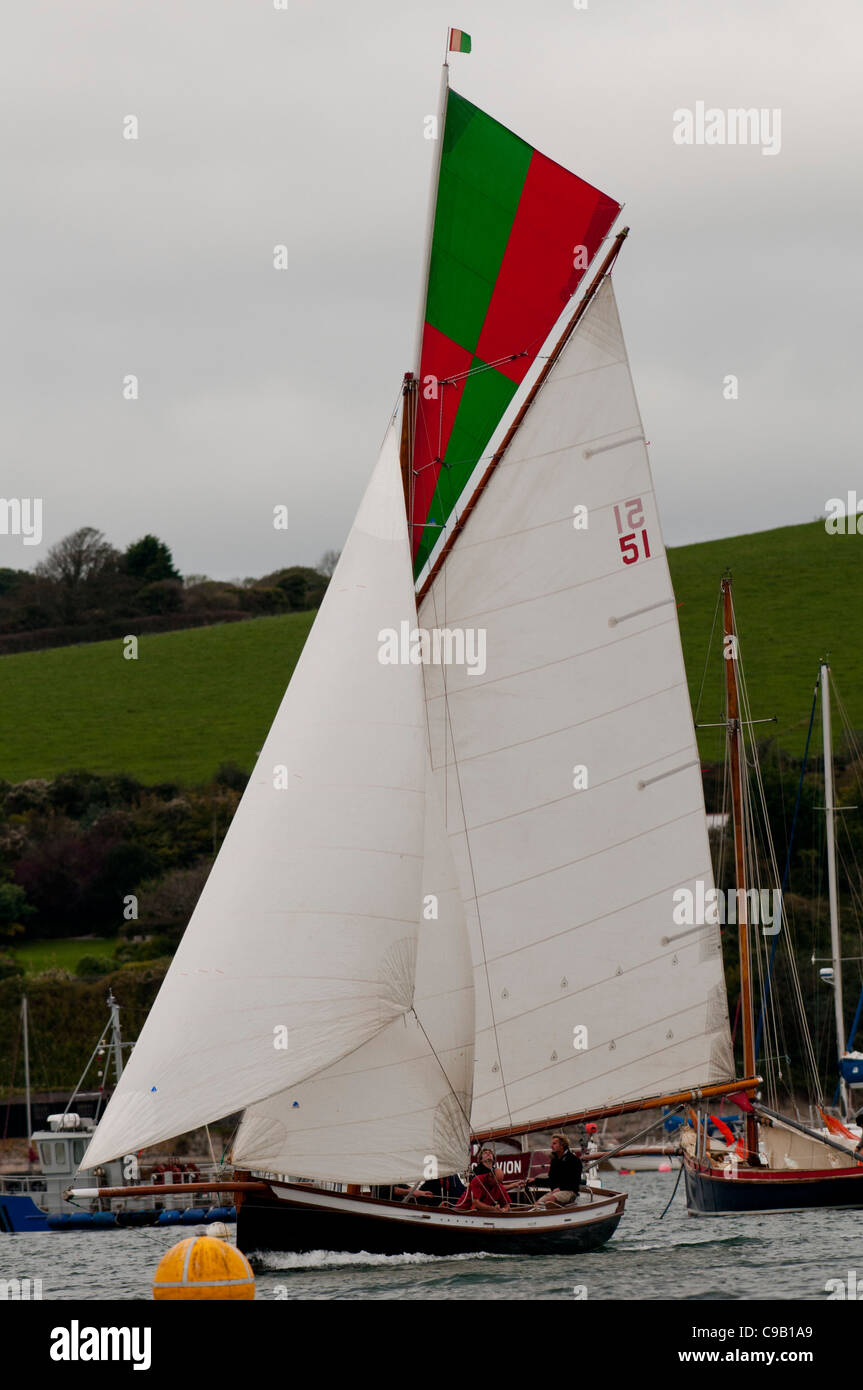 Falmouth Working Boat Race at the Falmouth Oyster Festival 2011 Stock