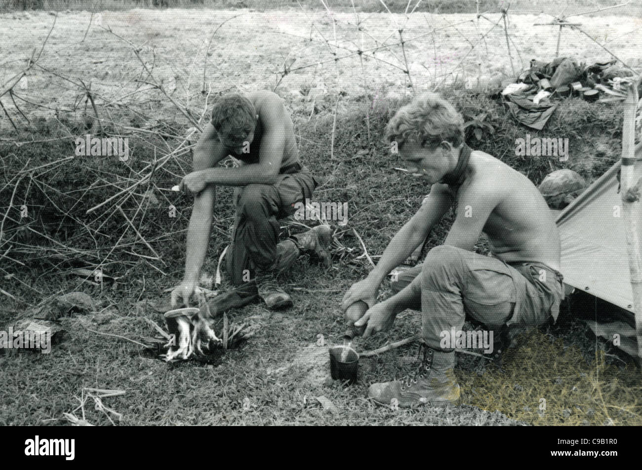 Soldiers Warming Up Water Over Fire In Area Sprayed By Agent Orange 101st Abn In The Ashau Valley During The Vietnam War Stock Photo Alamy Soldiers Warming Up Water Over Fire In Area Sprayed By Agent Orange 101st Abn In The Ashau Valley During The Vietnam War Stock Photo Alamy