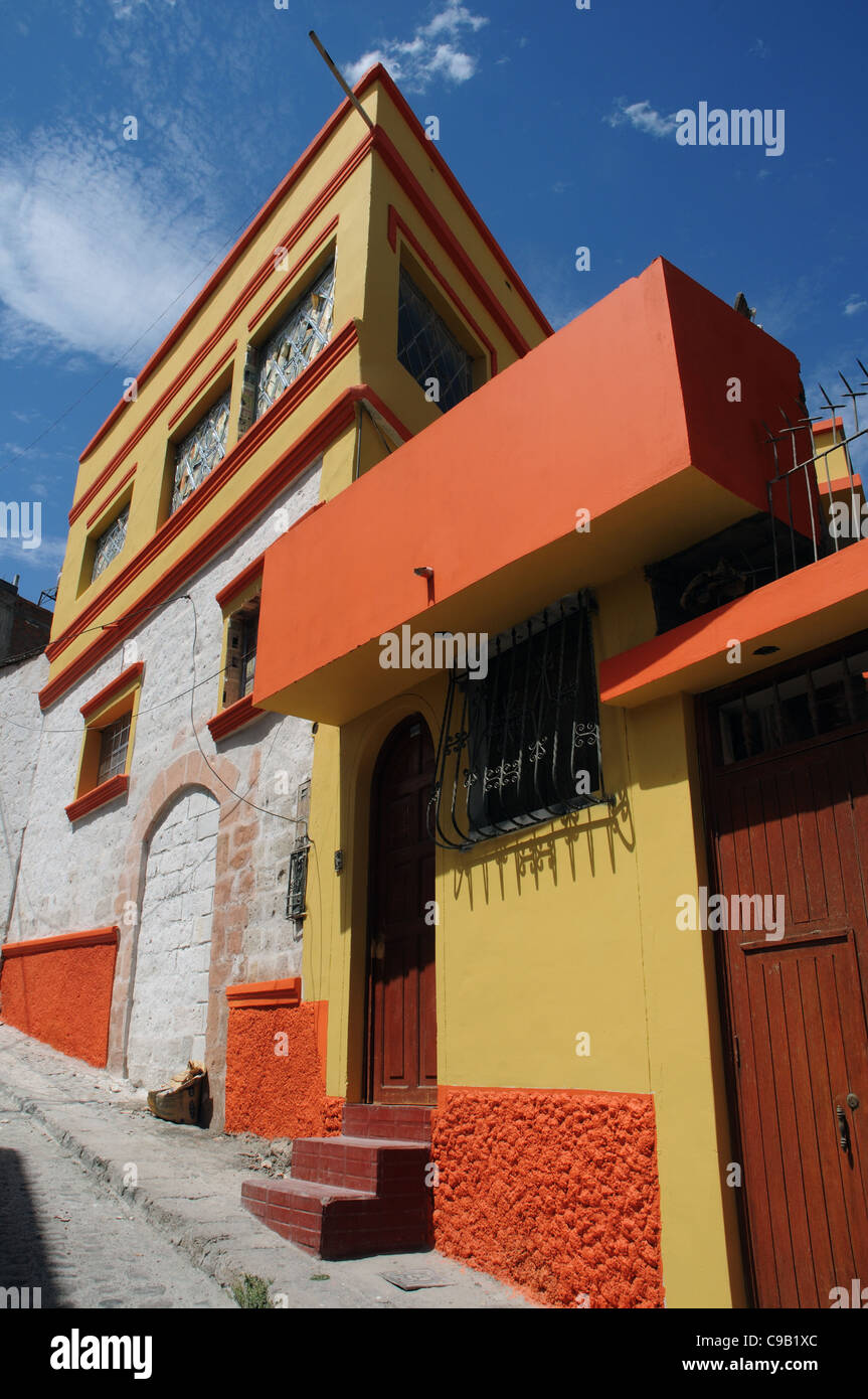 Coloured houses in Arequipa, peru Stock Photo