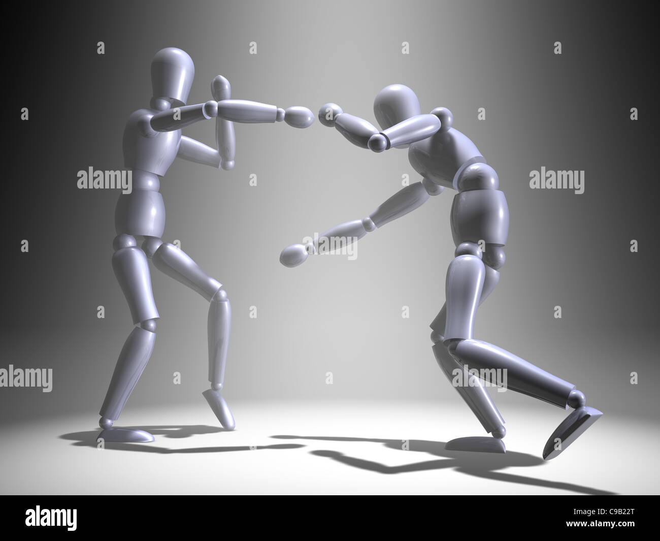 Boxing in the spotlight Stock Photo Alamy