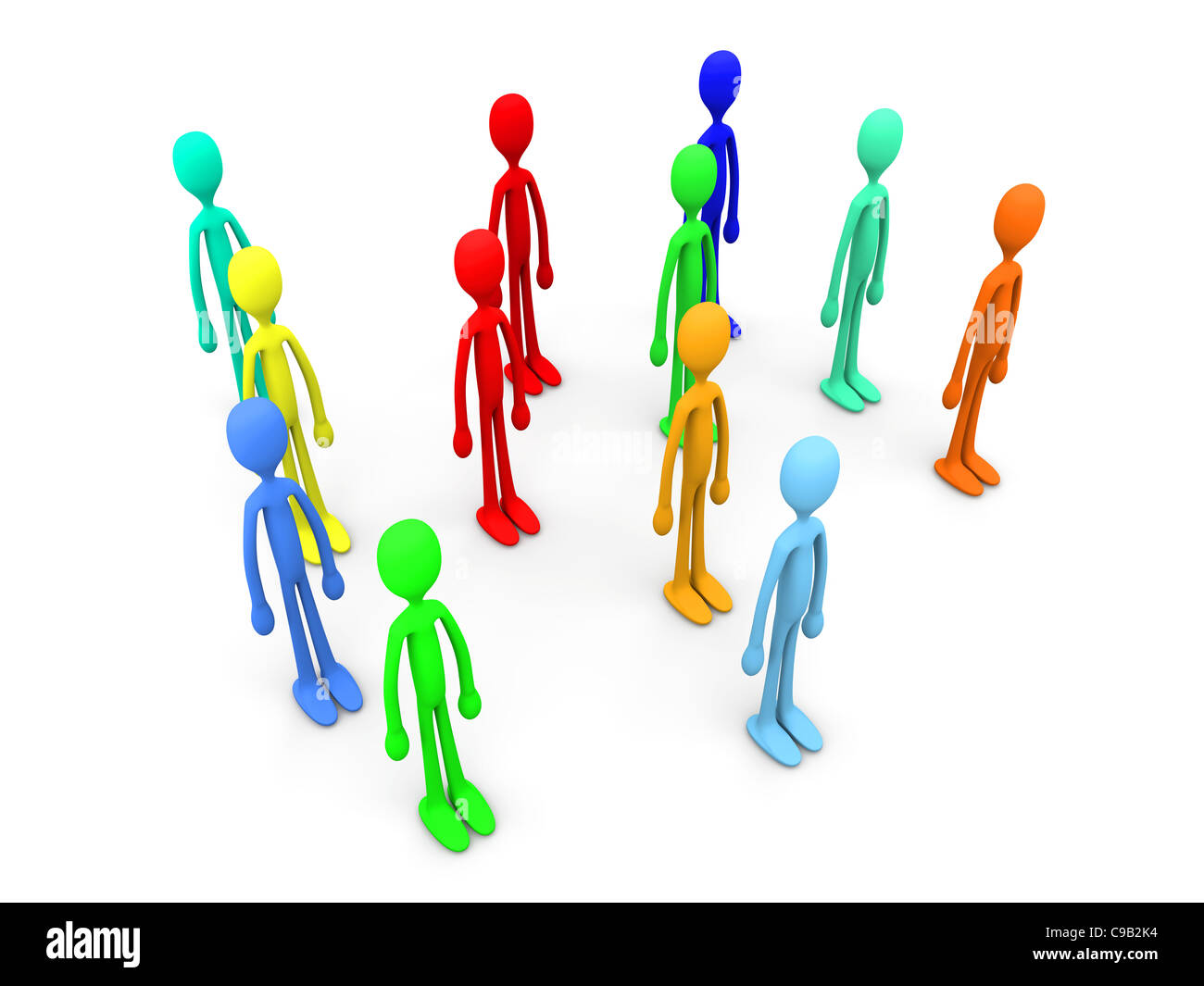 Different figure in crowd Cut Out Stock Images & Pictures - Alamy
