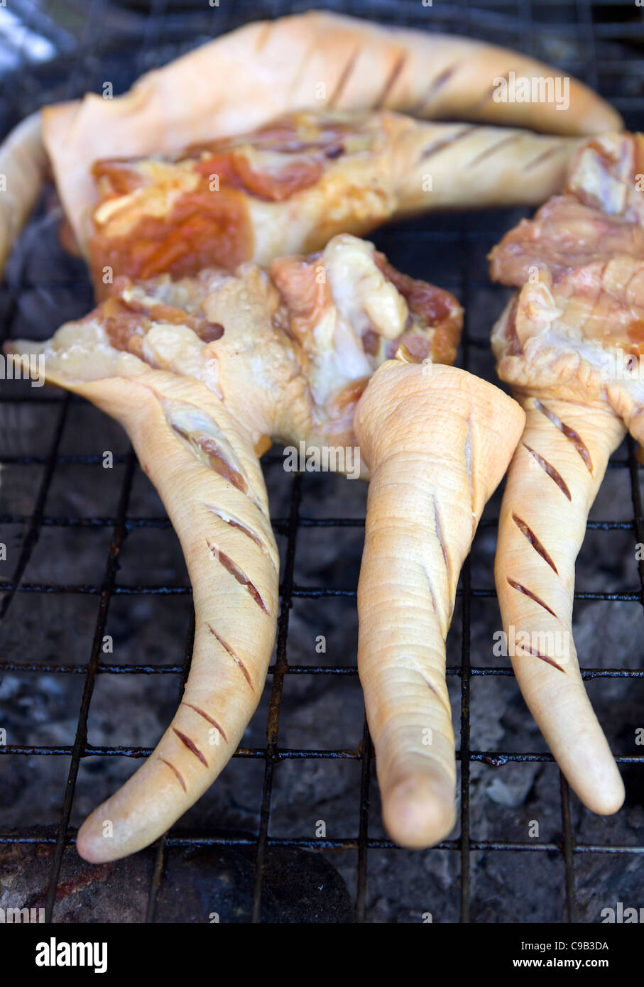 Cooked Pigs Tails Stock Photo