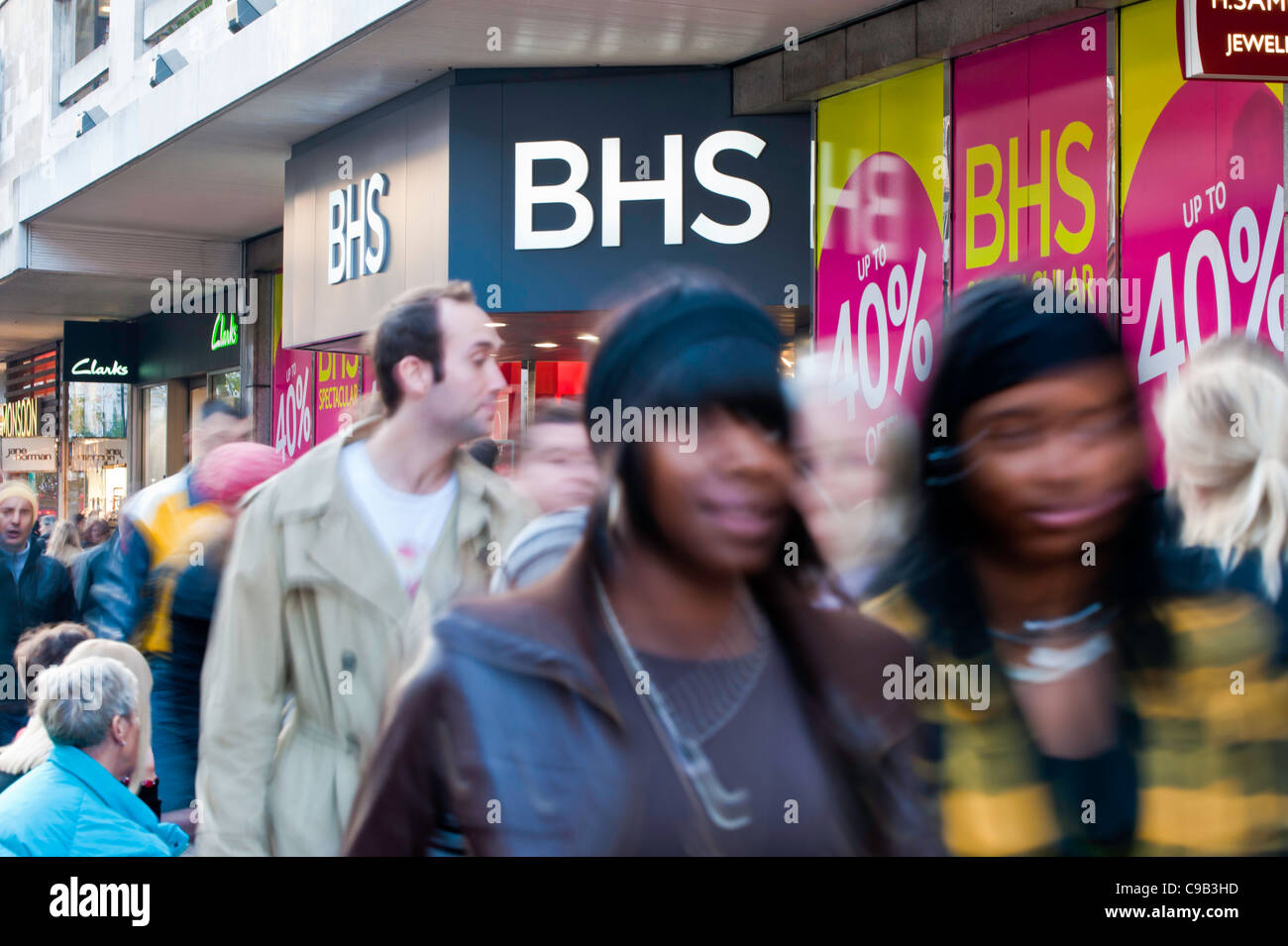 Oxford Street busy with shoppers, London, United Kingdom Stock Photo