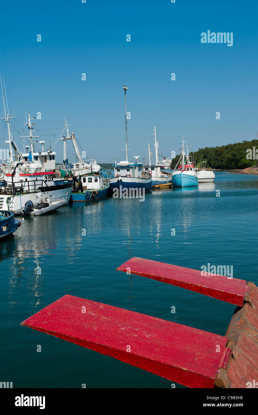 Korrvik Harbour. Mariehamn Åland Islands  Finland Stock Photo