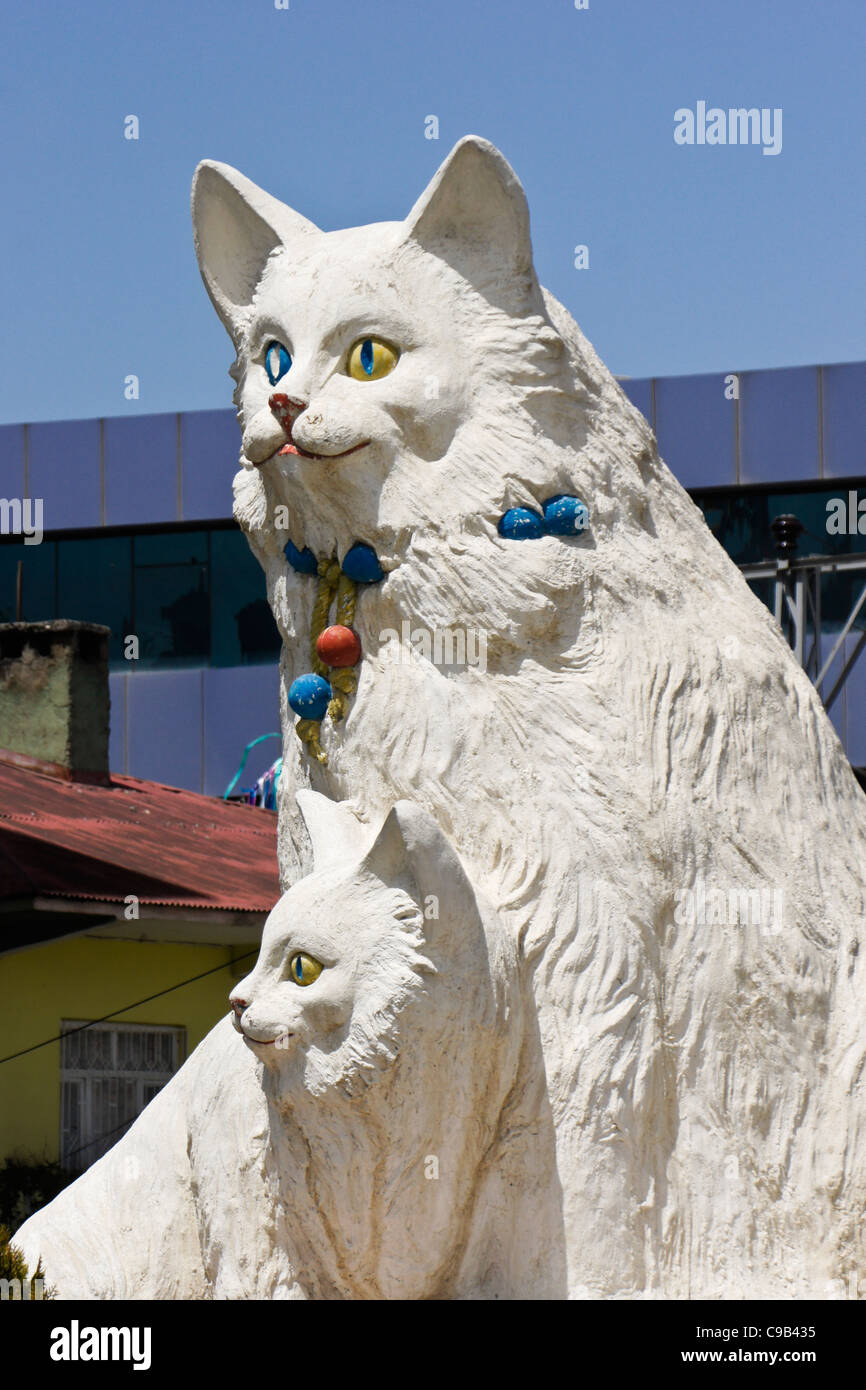 Statue of Van cats, Van, Eastern Anatolia, Turkey Stock Photo Alamy